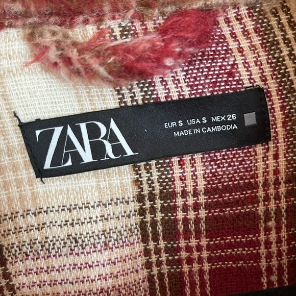 ZARA Plaid Overshirt (Shacket) - Size Small - Picture 5 of 7